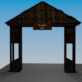 Country Village Gate 3d model
