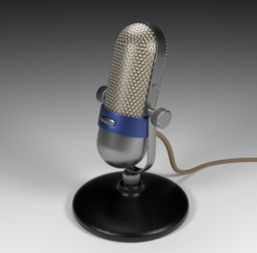 3д модель Винтажной микрофонной студии