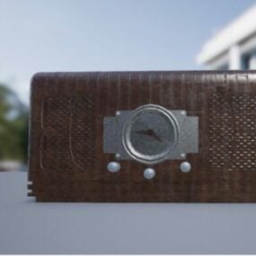 Radio de coche antiguo modelo 3d