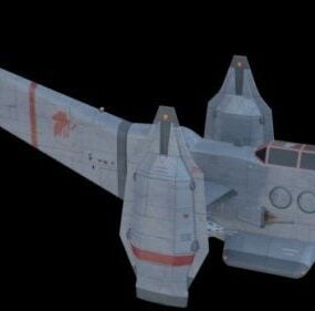 Futuristic Uss Spaceship Concept 3d model