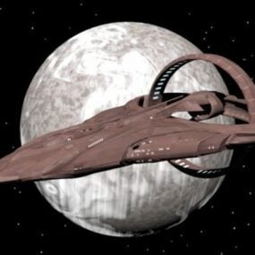 3D model kosmické lodi stíhací akcelerátor