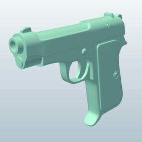 Ww2 Auto Pistol Gun 3d model