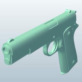 Wwii Pistol Gun 3d model