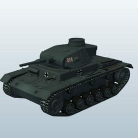 2D model tanku Ww3 Panzer Iii