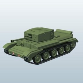 Modello 3d del concetto di carro armato da battaglia militare