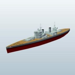 الحرب العالمية الثانية سفينة حربية المملكة المتحدة الملك جورج كروزر نموذج 3D