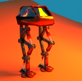 Walk Robot Character Design 3d model