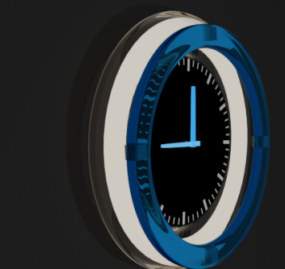Đồng hồ treo tường số kỹ thuật số mô hình 3d
