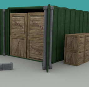 Storage Warehouse Container 3d-modell