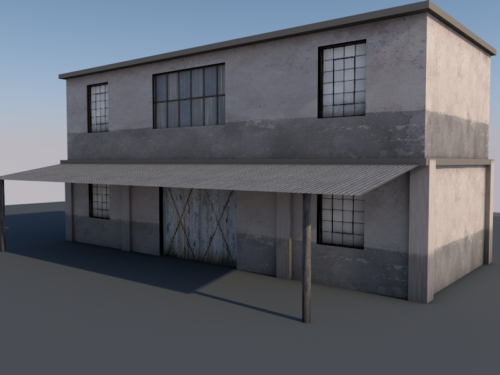 Old Concrete Warehouse Free 3d Model - .C4d, .Fbx, .Obj - Open3dModel