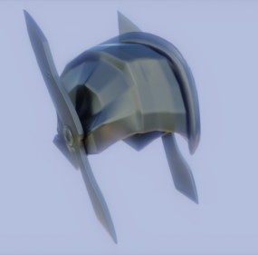 Mô hình 3d Mũ bảo hiểm kim loại chiến binh