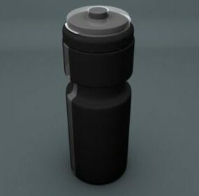 Plastic Bottle With Cup 3d model