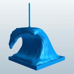 Wellenskulptur 3D-Modell
