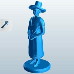 Welsh vrouw sculptuur 3D-model