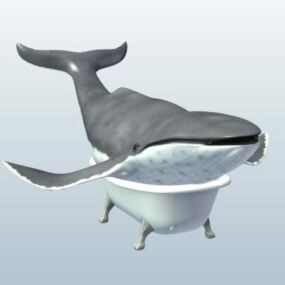 クジラアートデコレーション3Dモデル