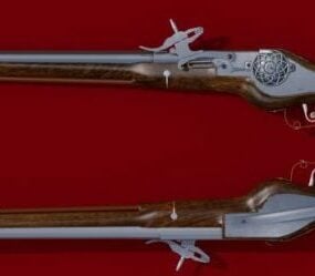 Pistolet pistoletowy z blokadą koła Model 3D