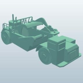ホイールトラクタースクレーパー車両3Dモデル