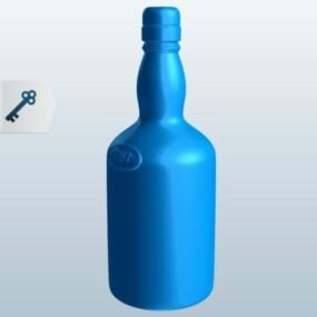 דגם תלת מימד של בקבוק וויסקי