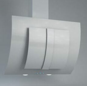 Weiße Dunstabzugshaube der Küche, 3D-Modell