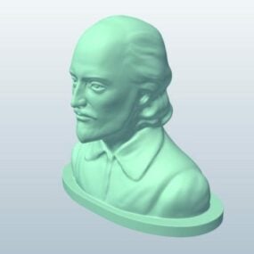 ウィリアム・シェイクスピアの胸像3Dモデル