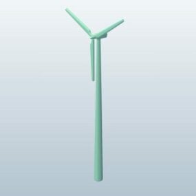 Modelo 3d de turbina eólica