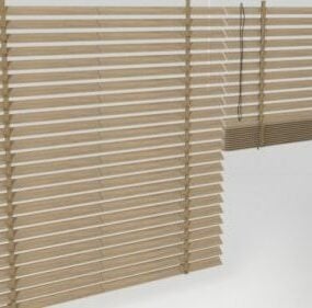Window Wooden Blinds 3d model