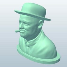 Εκτυπώσιμο τρισδιάστατο μοντέλο Bust Of Winston Churchill