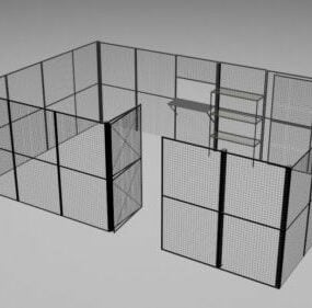 Wire Mesh Metal Cage 3d-modell