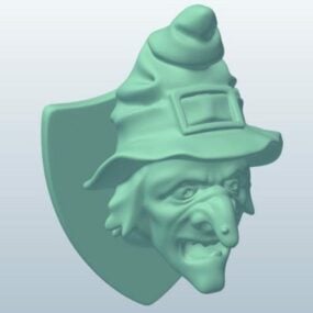 Witch Head Wall Mount 3d model