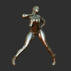 Estátua de mulher de bronze V1 modelo 3d