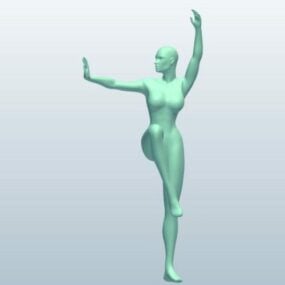 Woman Fighting Body Character 3d model