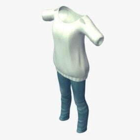 Romans Jeans Blouse Mode modèle 3D