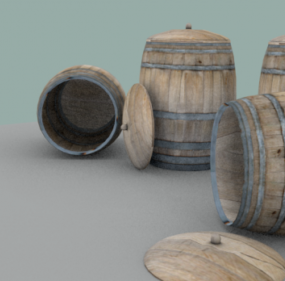 Wooden Barrel 3d-model