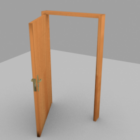 Wood Door With Handle