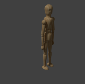 Wood Dummy Character 3d model