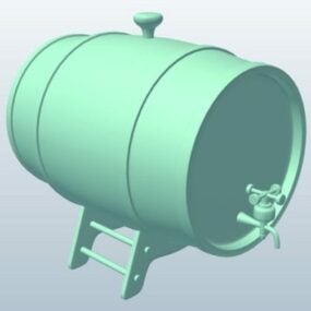 Wooden Beer Barrel 3d model
