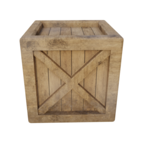 Square Wooden Crate 3d model