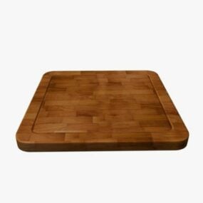 Wooden Kitchen Cutting Board 3d model