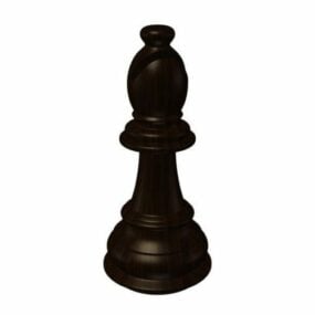 Modelo 3d do bispo de xadrez