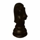 Wooden Chess Knight Black