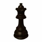 Black Wooden Chess Queen Printable