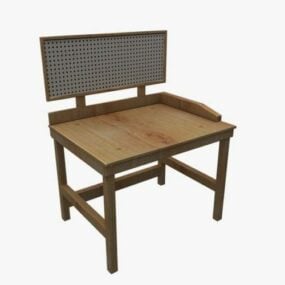 שולחן עבודה דגם תלת מימד מעץ