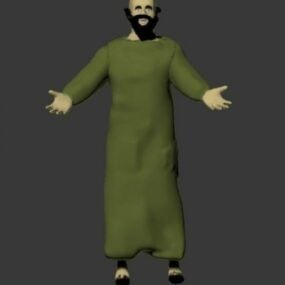 Ancient East Man Character 3d model
