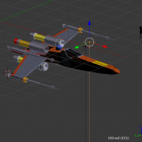 X-wing Star Wars Shutter Spaceship 3d model
