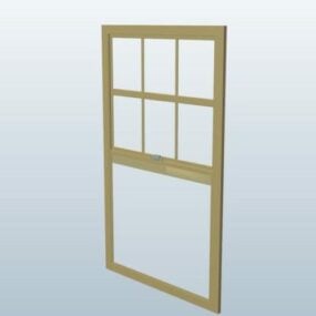 Arc Window Antique Style 3d model
