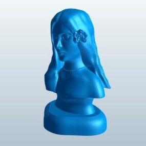 Model 3D popiersia młodej kobiety