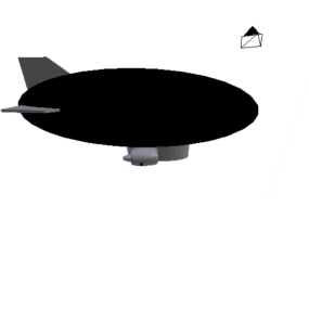 Schwarzes Zeppelin-3D-Modell