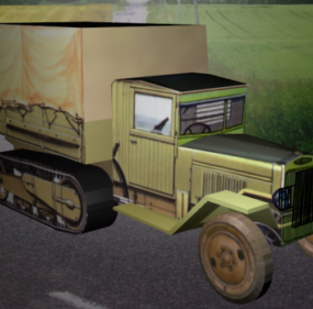 مدل سه بعدی کامیون مزرعه ای روستایی