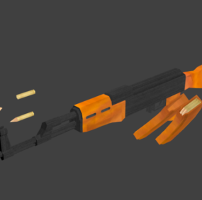 Fusil tactique avec coquilles modèle 3D