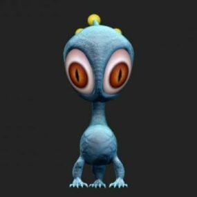 Alien Cartoon Character 3d model
